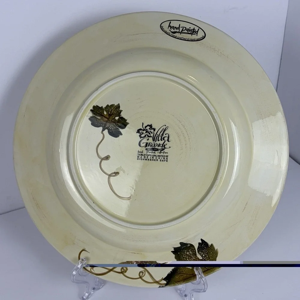 Tabletops Unlimited‎ Villa Grande 4 Hand Painted 12 1/2